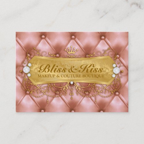 311 Golden Bliss Peach Tuft Metallic Business Card