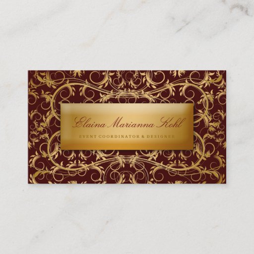 Customizable 311 Golden diVine #2 Business Card Template
