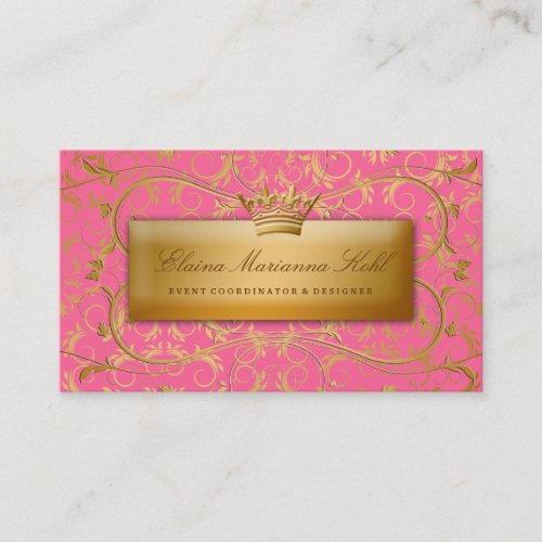 311 Golden diVine #2 Strawberry Brulee Business Card Templates