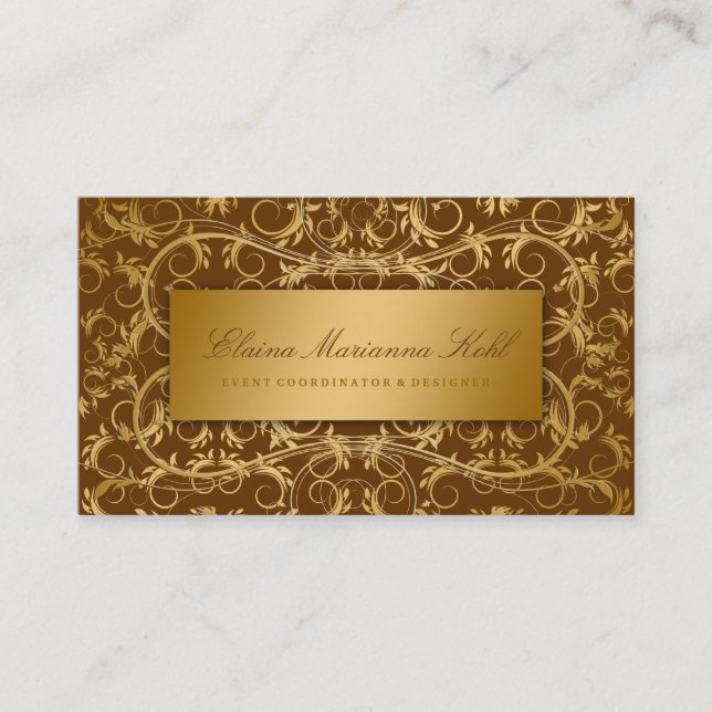 311 Golden diVine Chocolate Brown Business Card (Front)