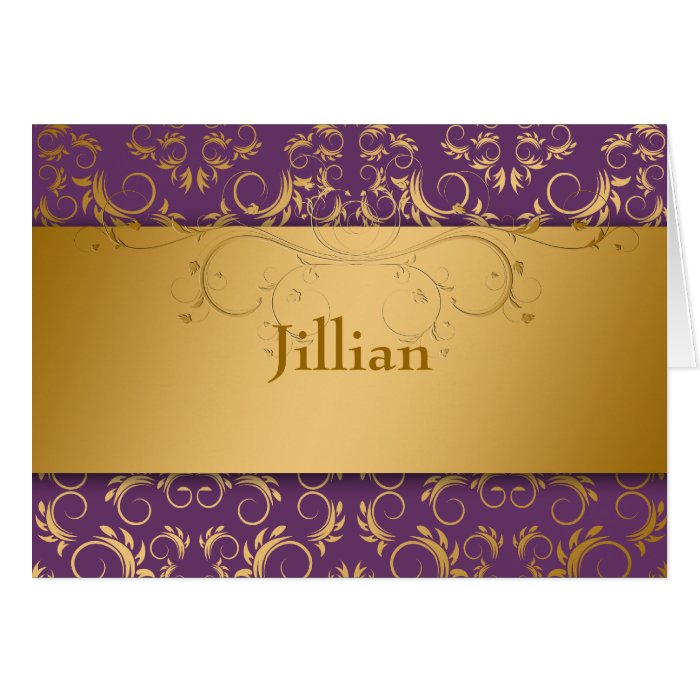311 Golden Divine Eggplant Name Card