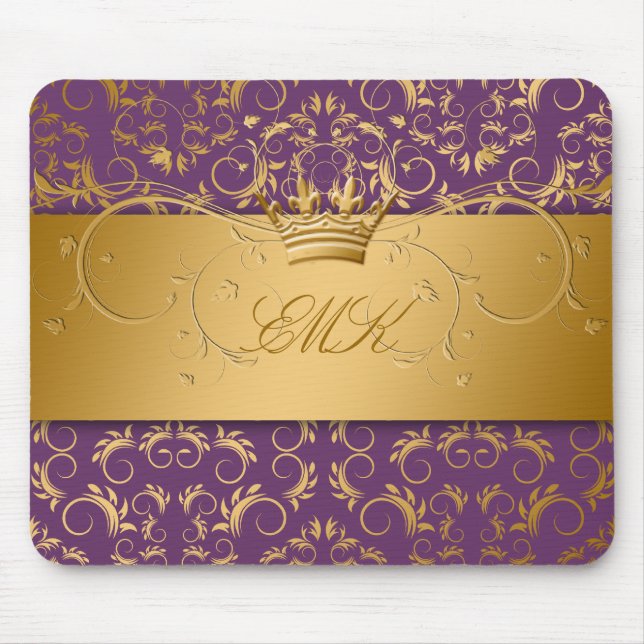 311-Golden diVine Eggplant Purple mousepad (Front)