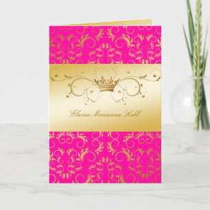 311-Golden diVine Passion Pink Invitation