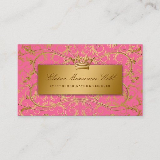Customizable 311 Golden diVine Strawberry Brulee Business Card
