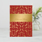 311-Golden diVine | Sweet Cherry Red Invitation (Standing Front)