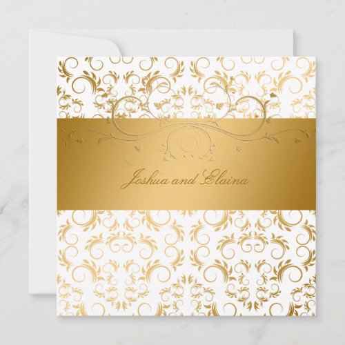 311_Golden diVine White Delight  525 x 525 Invitation