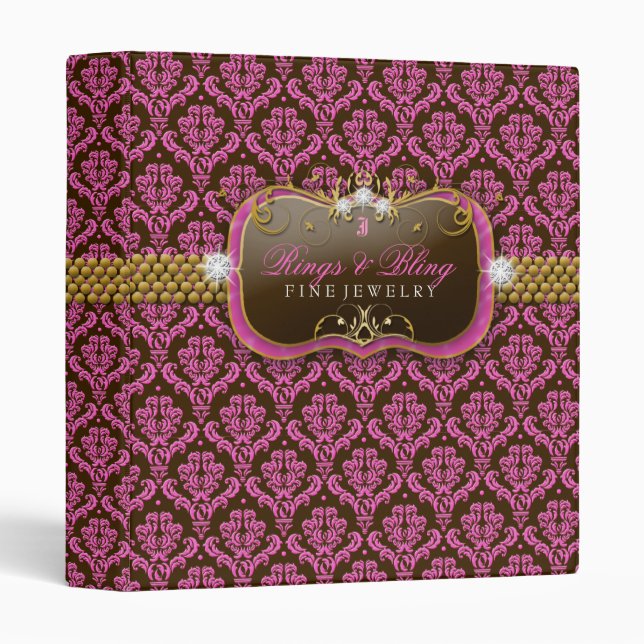 311-Golden Raspberry Chocolate Bling Binder (Front/Spine)