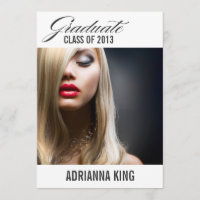 311 Graduate Announcement Charcoal Gray Text