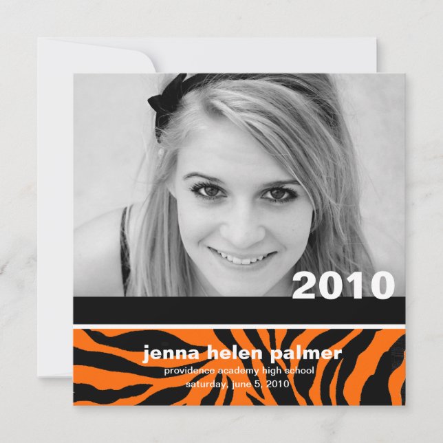 311-Graduation Announcement |Tiger Invitation (Front)