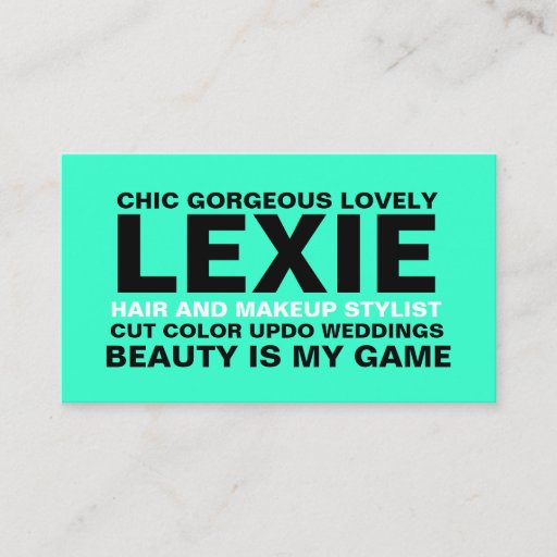 Customizable 311 Hair Makeup Stylist, etc Business Card Template