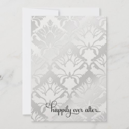 311 Happily Ever After Bridal Shower Metallic Personalized Announcements