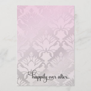 311 Happily Ever After Bridal Shower Pink Metallic Invitation