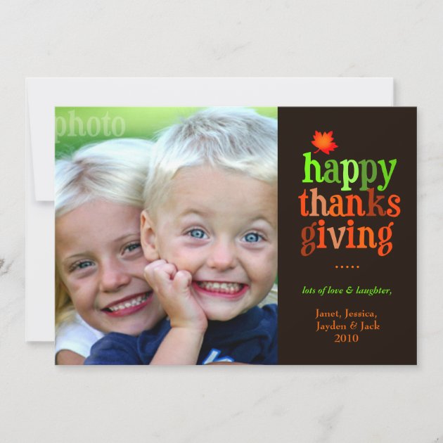 311-Happy Thanksgiving Photo Holiday Card