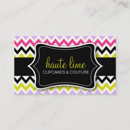 311 Haute Chevron Pattern Business Cards