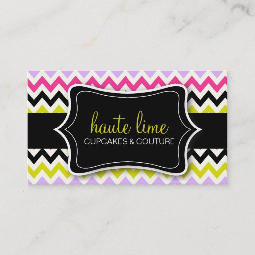 Customizable 311 Haute Chevron Pattern Business Cards