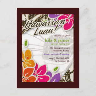 311 Hawaiian Heaven Invitation   Brown