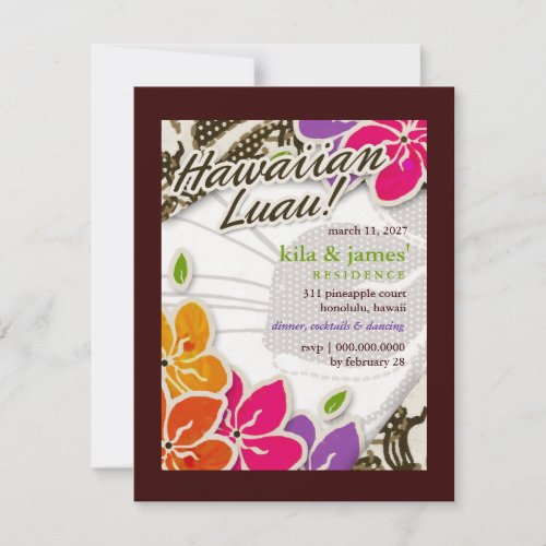 311 Hawaiian Heaven Invitation | Brown