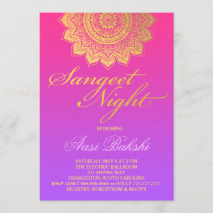 Sangeet Invitations & Invitation Templates | Zazzle