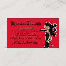 311 Hockey Fashionista Bling Red Zebra Business Business Card