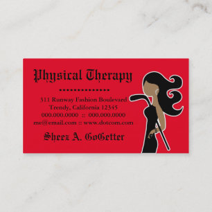 311 Hockey Fashionista Bling Red Zebra Business Business Card