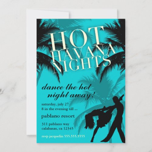 311 Hot Havana Nights Aqua Black Invite