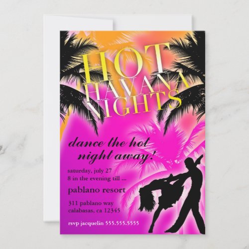 311 Hot Havana Nights Purple Black Invite