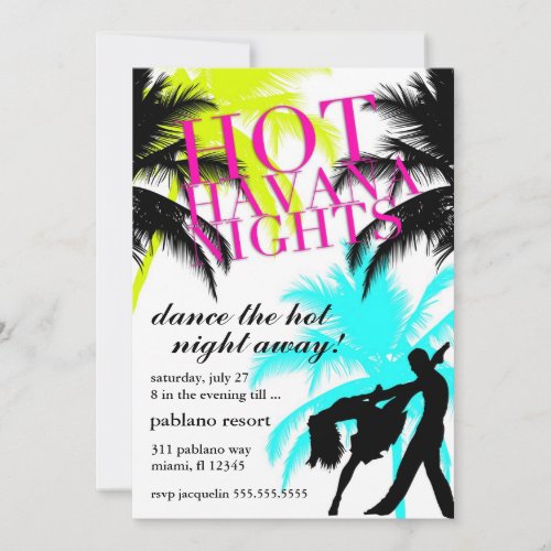 311 Hot Havana Nights White Electric Personalized Announcements