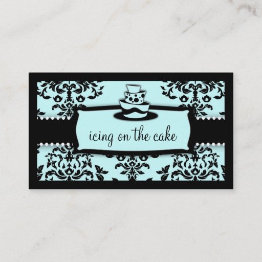 Customizable 311 Icing on the Cake 3 Tier Blue Business Card
