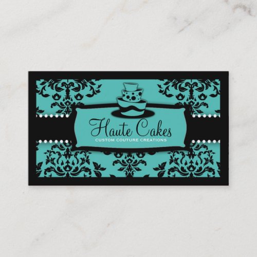 311 Icing on the Cake 3 Tier Turquoise Business Card Templates