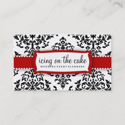 Customizable 311-Icing on the Cake - Cherry Frosting Business Card Template