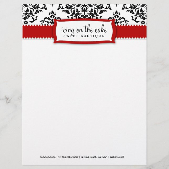 311 Icing on the Cake Cherry Letterhead (Front)