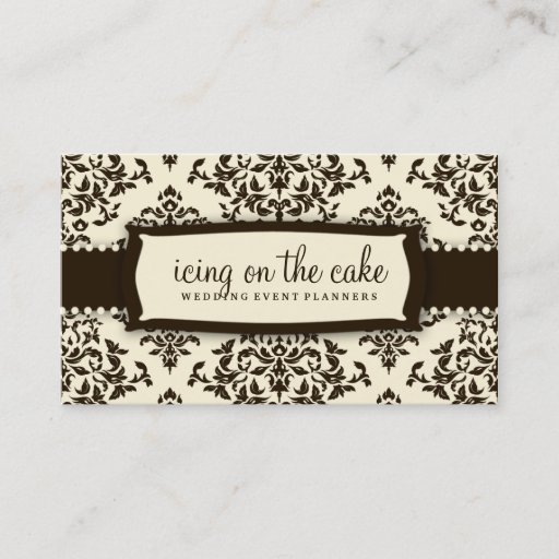 Customizable 311 Icing on the Cake Chocolate Cream Business Card