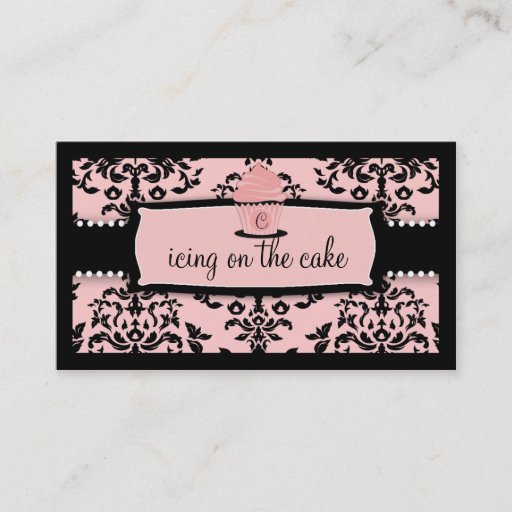 Customizable 311 Icing on the Cake Cupcake - Sweet Icing Pink Business Card Templates
