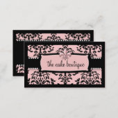 311 Icing on the Cake Fleur Di Lis Sweet Pink Business Card (Front/Back)