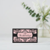 311 Icing on the Cake Fleur Di Lis Sweet Pink Business Card (Standing Front)
