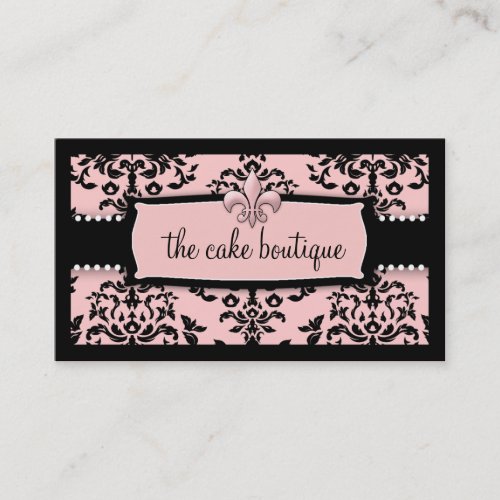 311 Icing on the Cake Fleur Di Lis Sweet Pink Business Card