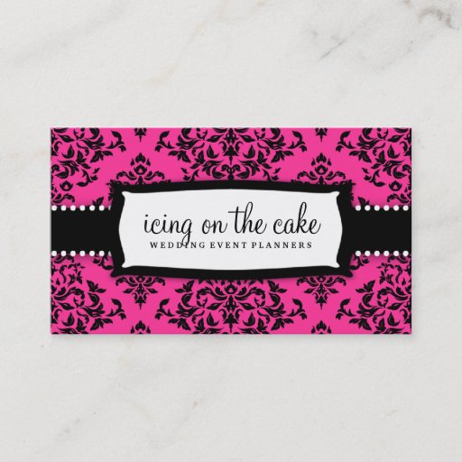 Customizable 311 Icing on the Cake Hot Pink Business Card