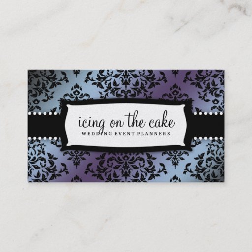 Customizable 311 Icing on the Cake Hydrangea Silver Metallic Business Card Templates