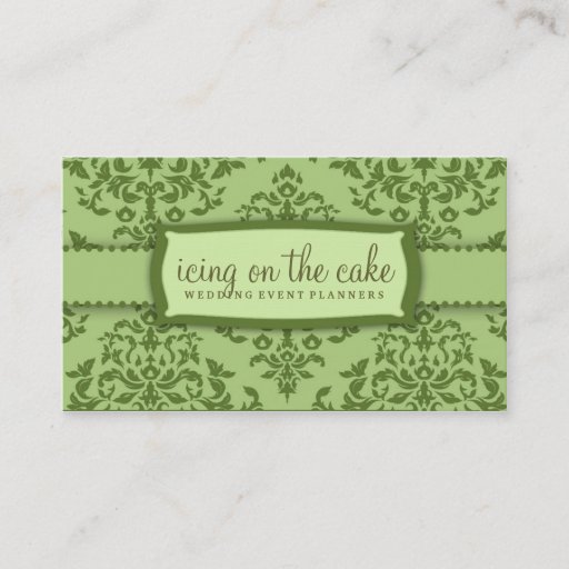 Customizable 311-Icing on the Cake - Ivy garnish Business Card Templates