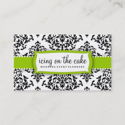 Customizable 311 Icing On the Cake Lime Green Business Card