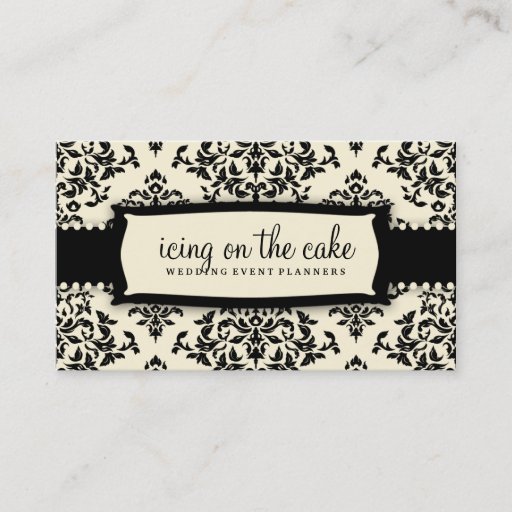Customizable 311 Icing on the Cake Liquorice Cream Business Card Template