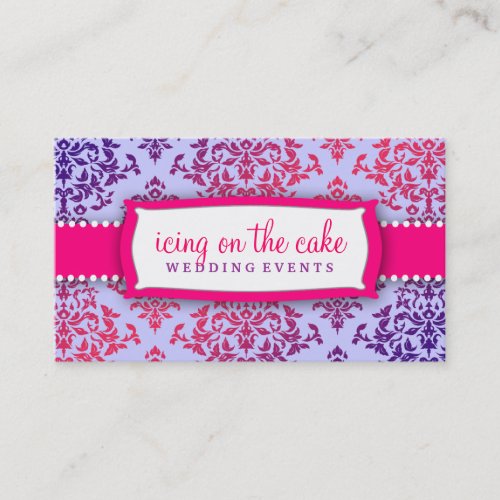 311 Icing on the Cake Pink Lavender 2 Business Card Template