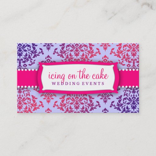 Customizable 311 Icing on the Cake Pink Lavender 2 Business Card Template
