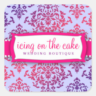 311 Icing on the Cake Pink & Lavender 2 Square Sticker
