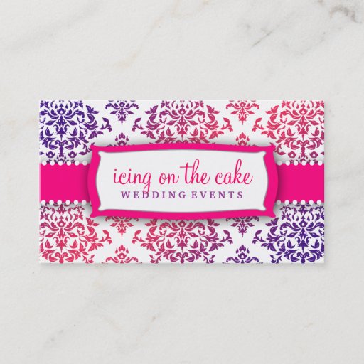 Customizable 311 Icing on the Cake Pink Lavender Business Card Template
