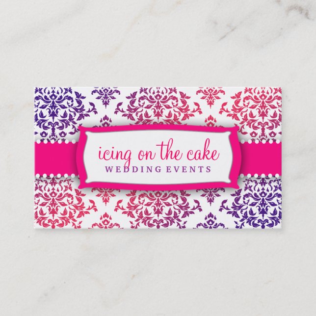 311 Icing on the Cake Pink Lavender Business Card (Front)
