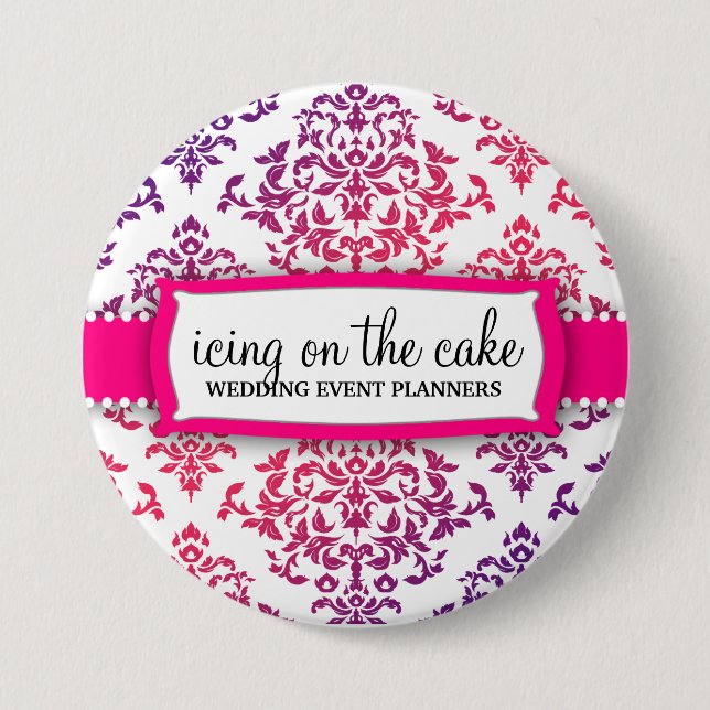 311 Icing on the Cake Pink Lavender Button (Front)