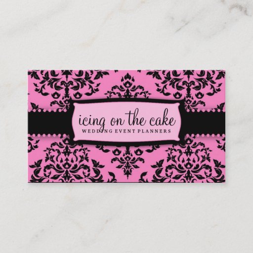 Customizable 311 Icing on the Cake Pink Liquorice Business Card Templates