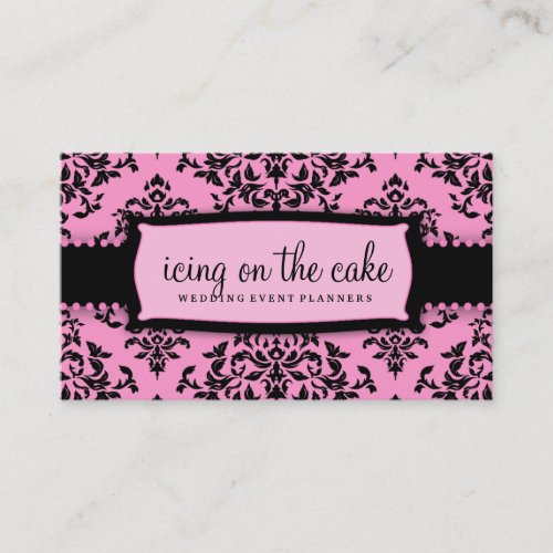 311 Icing on the Cake Pink Liquorice Customizabl Business Card Template