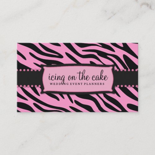 311 Icing on the Cake Pink Liquorice Zebra Business Card